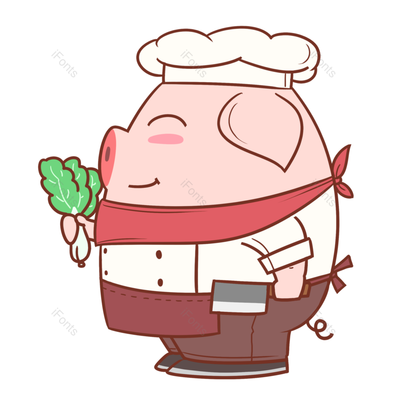 卡通图片,卡通动物元素,动物PNG,卡通小猪免抠素材